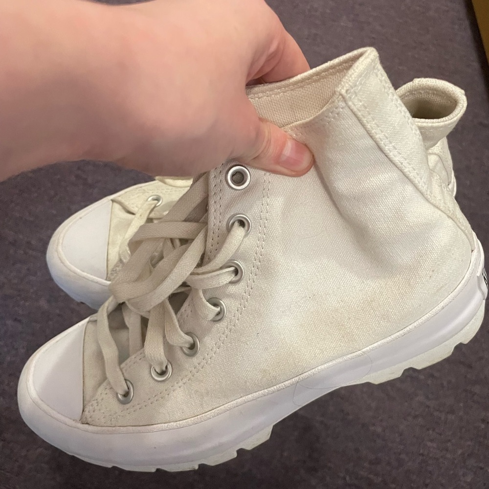 Converse Cream High-Top Sneakers Canvas